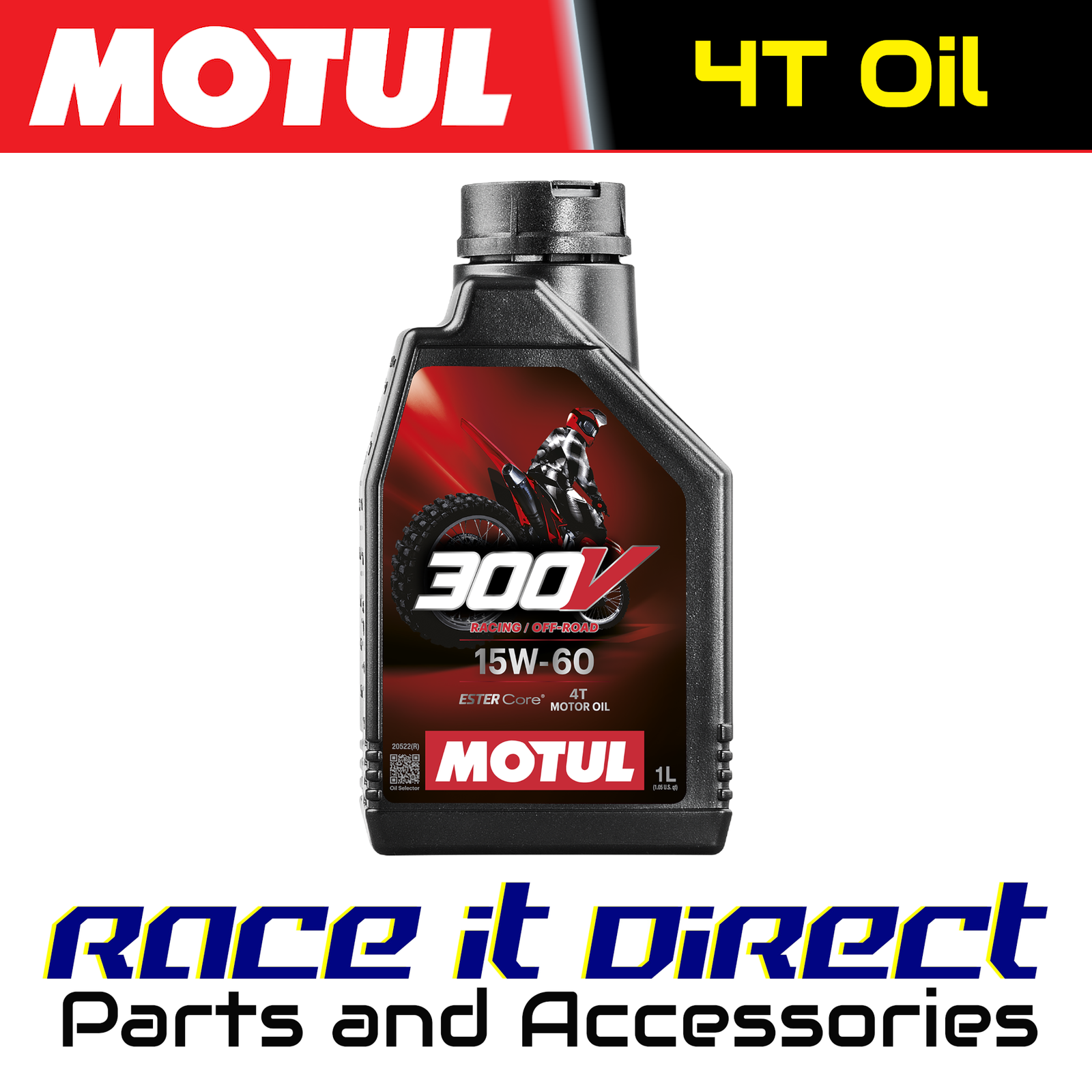 MOTUL 300V Factory Line 15W60 Off Road 4T Engine Oil 1L