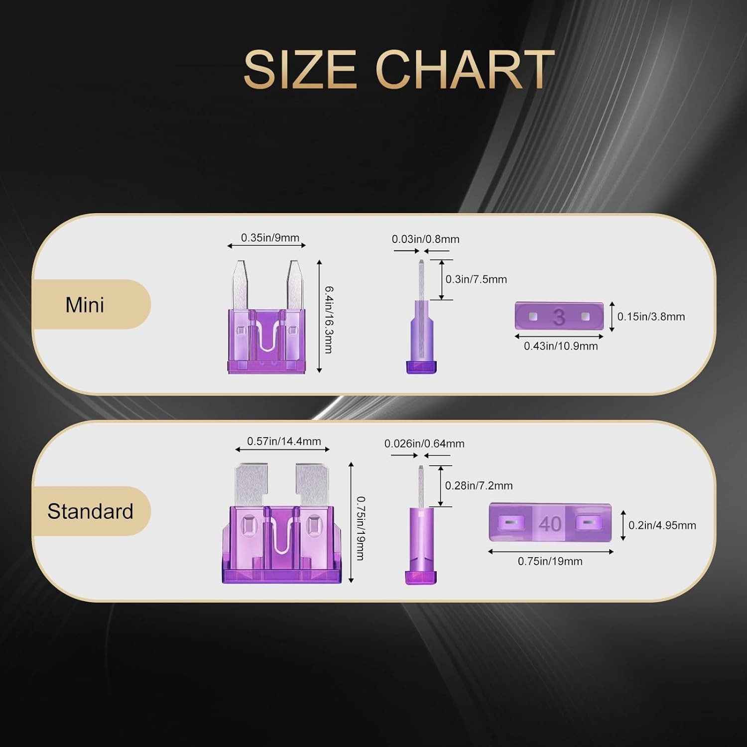 Automotive Fuse Kit - 1200pcs Assorted Fuses with Puller