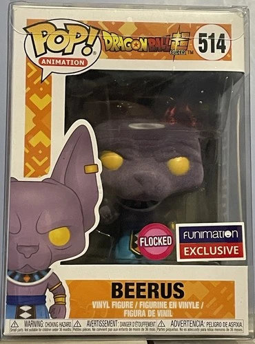 Funko Pop! Vinyl: Dragon Ball - Beerus - (Flocked) - Funimation (Exclusive) #514