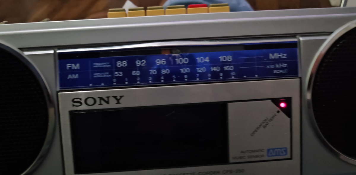 Sony CFS-250 AM/FM Stereo Boombox Cassette Recorder and Player