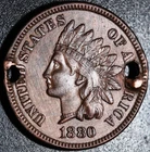 1880 INDIAN HEAD CENT - With LIBERTY & DIAMONDS - XF EF Details