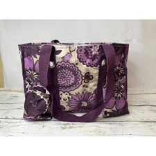 Thirty One Organizing Utility tote 31 Bag Plum Awesome Blossom