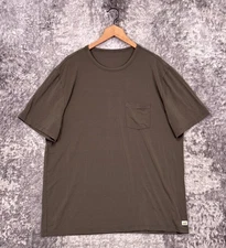 Vuori Shirt XXL Mens Linear Tech Tee Green Striped Pocket Crewneck