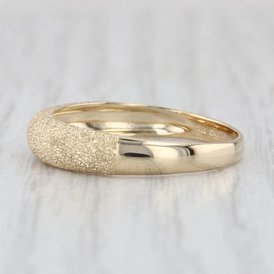Alianza de boda apilable Milor de oro amarillo de 14 k talla 10,25 Foto 3 de 4