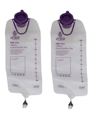 2X VESCO Enteral Gravity Feed SET with ENFit Connection 1000ml Exp 03/20/2028