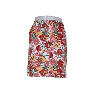 Ann Taylor Loft, Rock, Größe: 40, Rot/Gelb/Weiß/Mehrfarbig, Blumen, Damen #1Fx