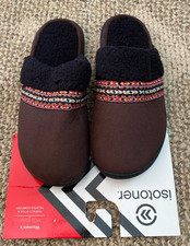 Isotoner Scuff Slide Slippers Slip On X6037FAL Chocolate Brown Womens Size 6.5-7