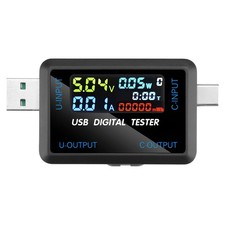USB and Type-C Tester - Multi-Functional Digital Tester for DC 4.5-36V, 0-8A ...