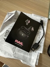 Skullcandy Rail True Wireless Bluetooth Earbuds Black, Sweat Water Resistant