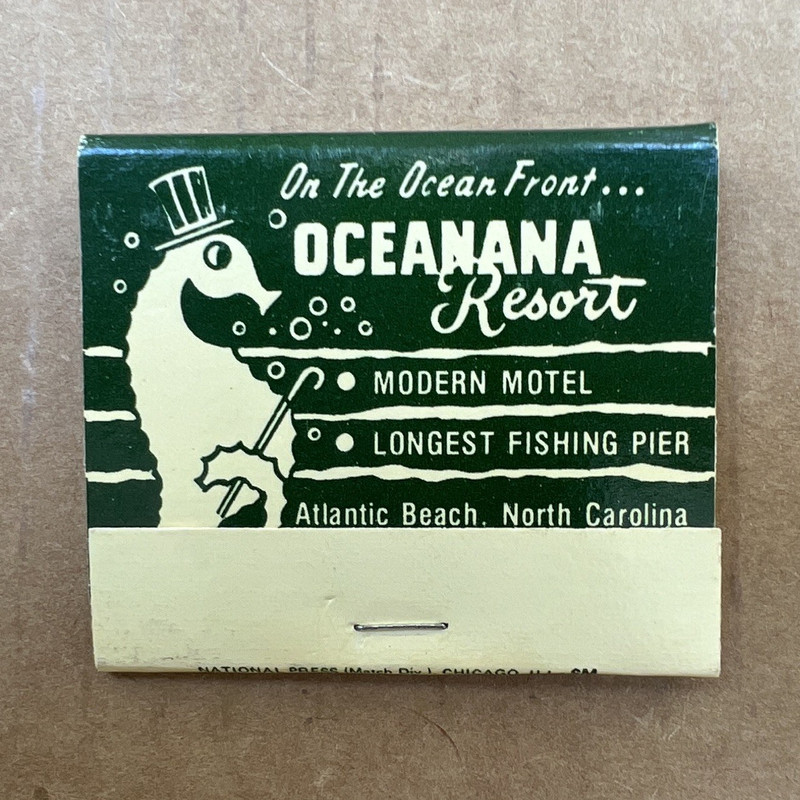 Oceanana Resort Modern Motel Atlantic Beach, North Carolina Matchbook