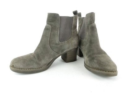 5th Avenue Damen Schuhe Stiefel grau 38 Boots Stiefelette Leder Stretch (16356)