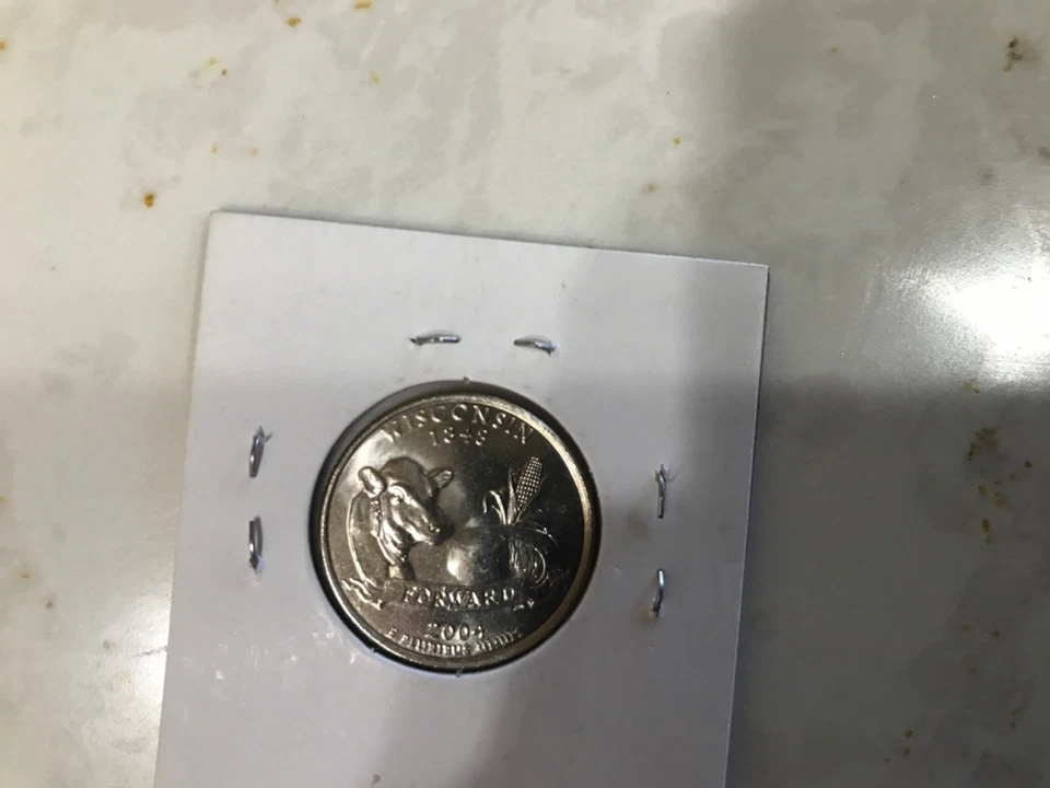 2004D WISCONSIN QUARTER,RARE ERROR EXTRA LEAF HIGH,LOOKS BU! - Image 2 of 4