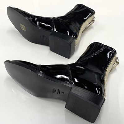 FENDI Patent leather Back zip Short Boots 36 Black Auth Women | eBay