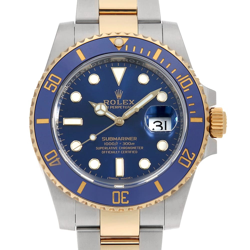 ROLEX Number SUBMARINER hand Random Date mens second blue 116613LB - vintagewatches.pk