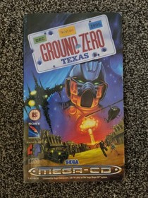 Sega Mega CD Game Ground Zero Texas - PAL - Complete w'Manual - Tested & Working