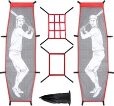 Baseball and Softball Pitching Dummy Batter Training Black, Red, Gray 