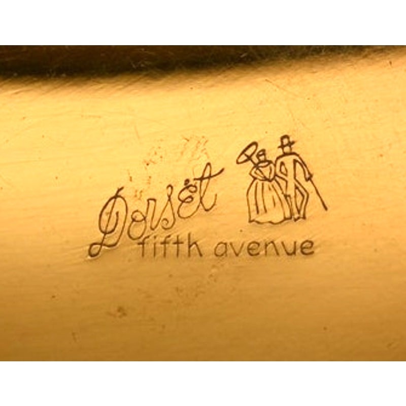 Vintage Dorset Fifth Avenue Compact 1950s Brass Enamel Eastern Star Fraternal