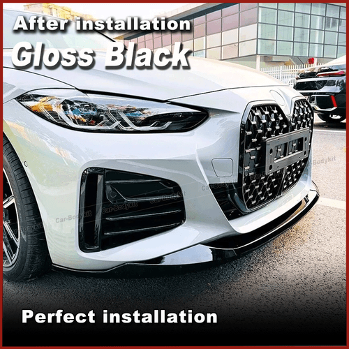 Glanz Schwarz Frontlippe Front Stoßstangen Spoiler für BMW G26 M440i M-Sport 20+ - Bild 2 von 8