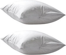 Dependable Industries Deluxe Zippered Vinyl Pillow Covers 2-Pack - 20"X29" Water