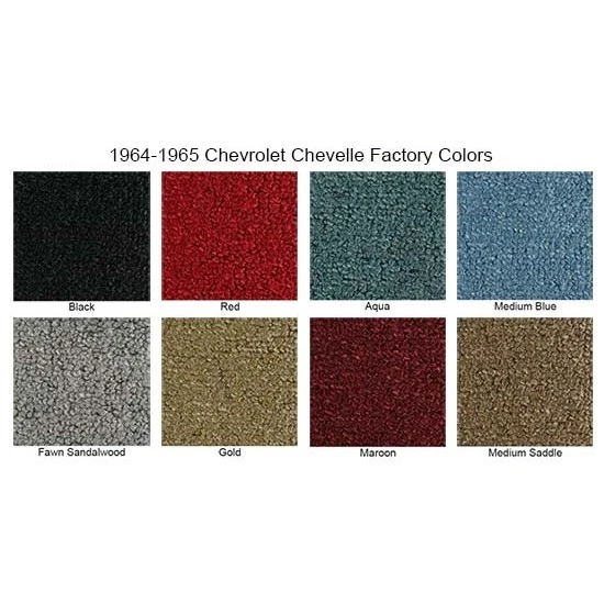 Kit de alfombra de bucle de 2 puertas ACC 1964-1967 para Chevy Chevelle, negro Foto 3 de 4