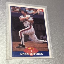 1989 Score Gregg Jefferies Baseball Rookie Card (RC) #600 Mets IF NM. rookie card picture