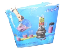 NutriBullet Blender Used Works Full Size 9 Pc 1200 Watt 640z NBF50500 Gray