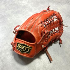 Good Condition ZETT Neo Status Softball Glove Right Throw Orange Orange