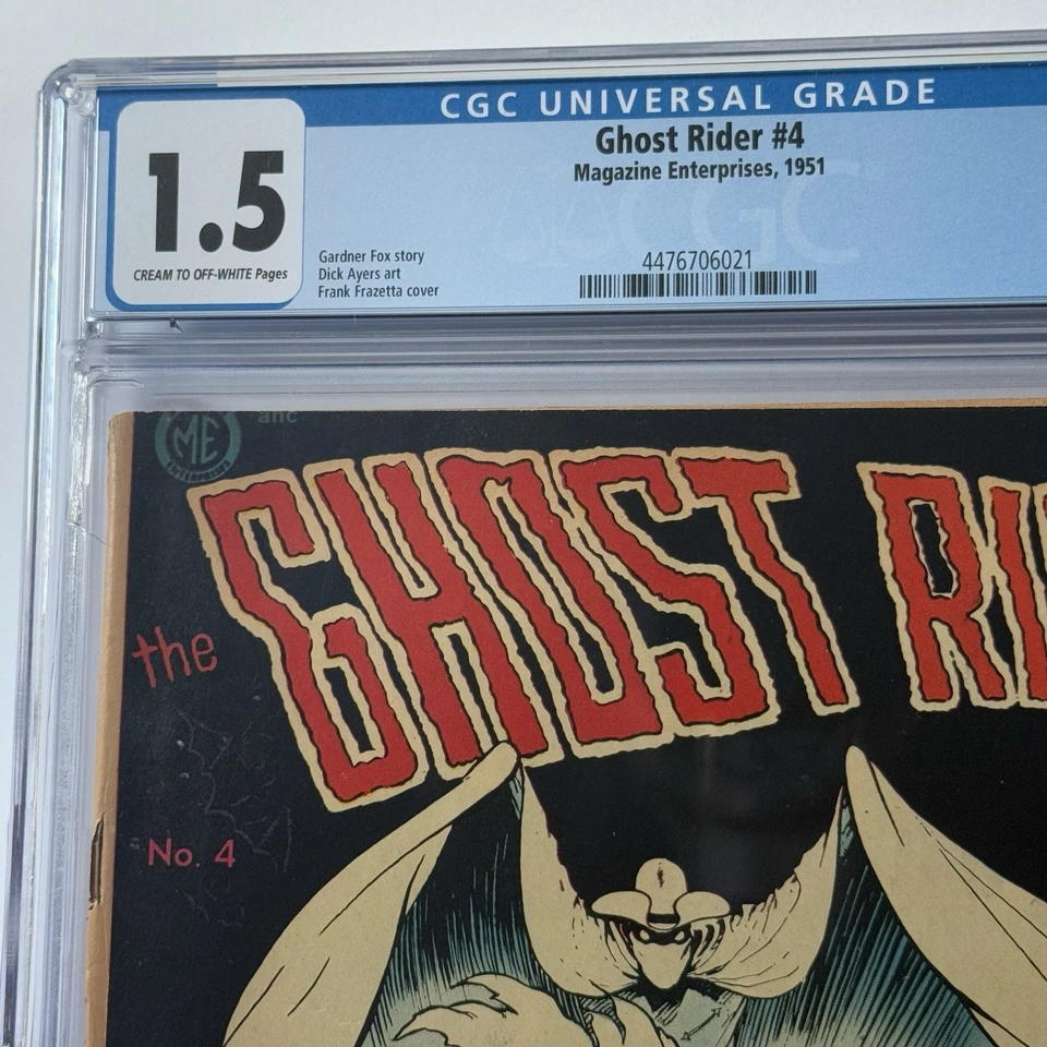 Ghost Rider 4 CGC 1.5 Edad de Oro Frank Frazetta cubierta 1951 Foto 2 de 4