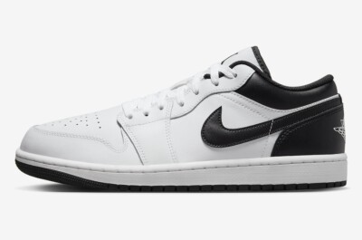 Nike Air Jordan 1 Retro Low White Black Nby 553558-132 sz 14 Men's