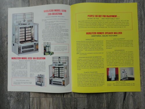 Wurlitzer Jukebox Series 5250 Wallboxes Flyer Original Brochure - Picture 2 of 3