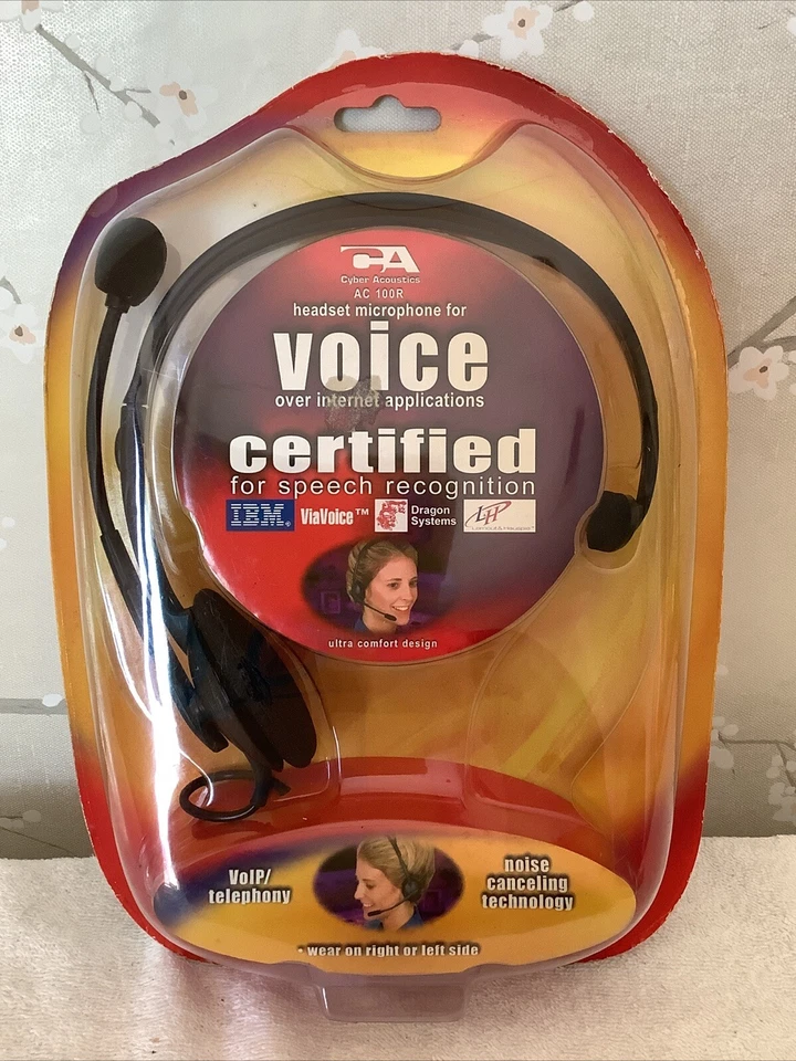 Cyber Acoustics AC-100R Headset Microphone For Voice Over Internet Applications  - Image 2 of 4