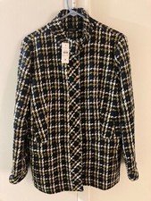 Ann Taylor NWT Navy Blue Tweed Blazer/Jacket 14 Lined NWT
