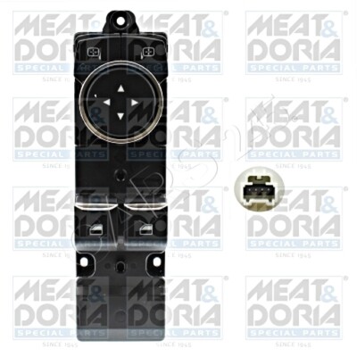 Black Left Front Window Regulator Switch Fits FORD Fiesta VII 17 