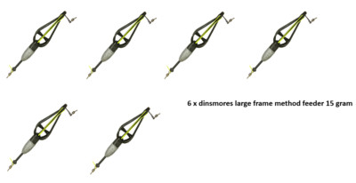 6 x Dinsmores Karpfenangeln Method Frame Feeder elastisch 15g