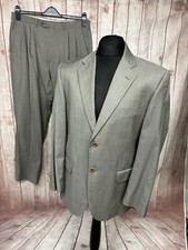 M&S St Michael Neutral Wool Suit 42 44 W35 Mens Super 100s Neutral 