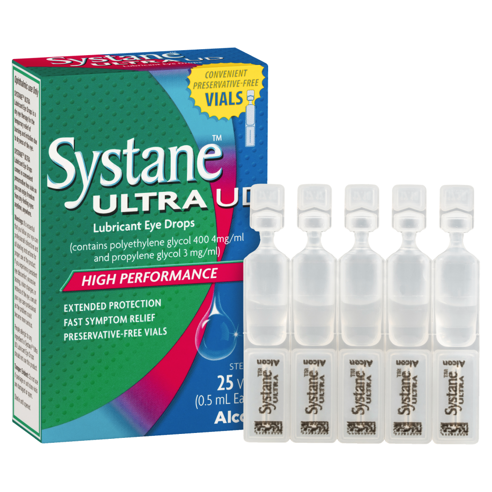 Systane Ultra UD Lubricant Eye Drops 25 x 0.5mL Sterile Preservative Free  Vials | eBay