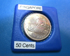 1968 Singapore FIFTY Cent Gem Coin UNC