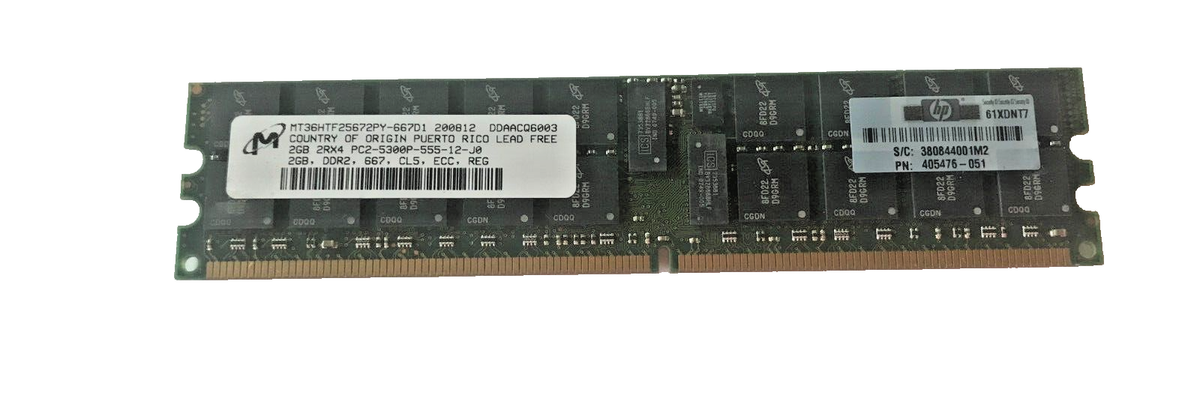 Kingston Lot de 4 mémoires pour serveur 8 Go (4 x 2 Go) PC2-5300 (DDR2-667) ECC KVR667D2E5/2G DDR2 SDRAM sans tampon 240 broches 1,8 V Kingston Lot de 4 mémoires pour serveur 8 Go (4 x 2 Go) PC2-5300 (DDR2-667) ECC KVR667D2E5/2G DDR2 SDRAM sans tampon 240 broches 1,8 V