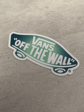 VANS Off The Wall 3 Inch Skateboard Sticker Green Ombr Decal Waterproof Vinyl