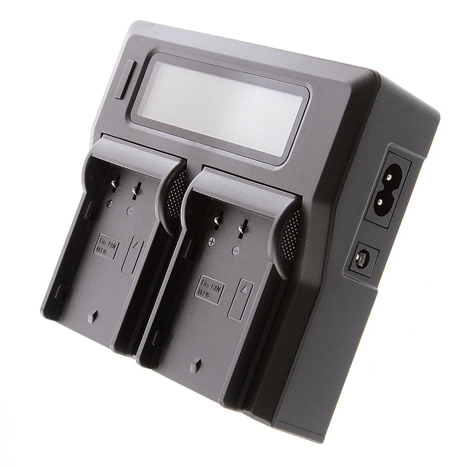 Cargador de batería doble USB con pantalla LCD para BLF19GK Panasonic Lumix DMC GH5 GH4 GH3 Foto 4 de 4