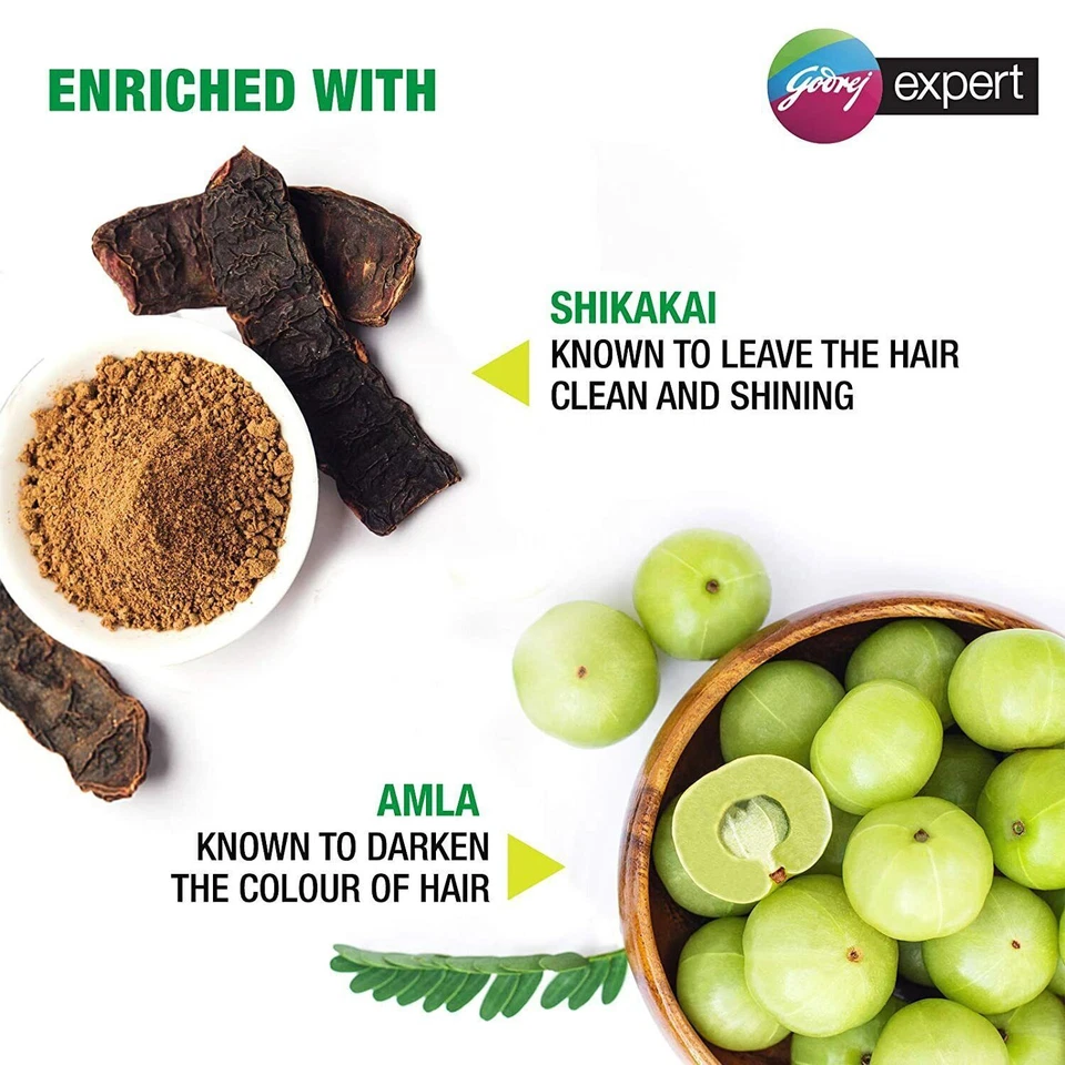 10 X Godrej Expert Easy 5 分钟天然染发袋 Godness Of Amla 20 毫升 — 第 2/4 张图片