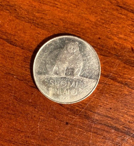 1991 Finland Suomi 50 Pennia Penni Polar Bear - #1107