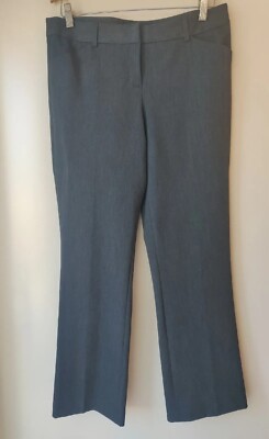 Express Editor Women's 8S Chino Career Dress Pants Gray Straight Leg Stretch 