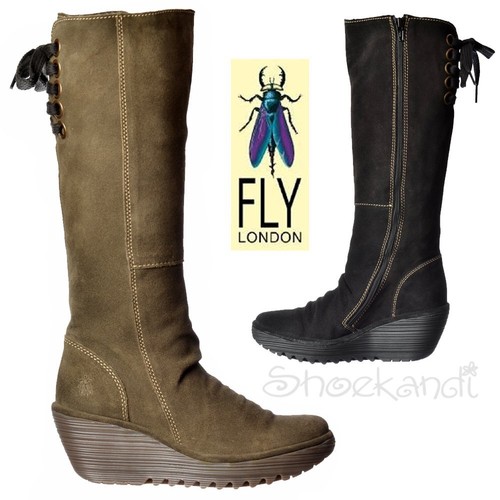 Mid Calf Winter Boot Low Wedge Cleated 