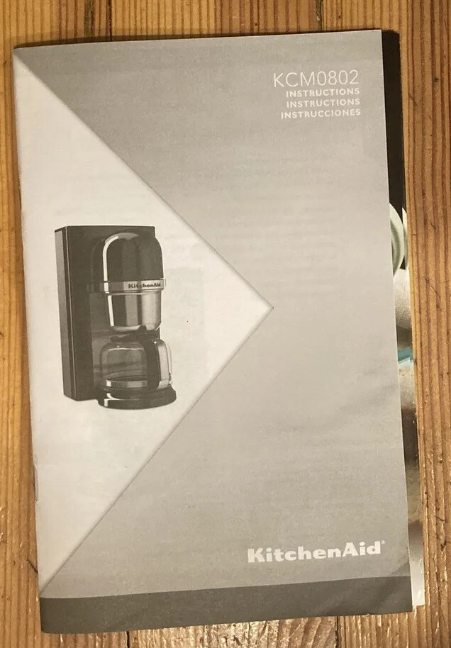 KitchenAid 8 Cup Pour Over Coffee Maker KCM0802 Part, Instruction