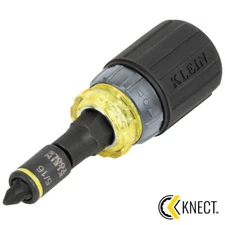 Klein Tools 32561HDRT KNECT 7-in-1 Ratcheting Impact-Rated Stubby Driver
