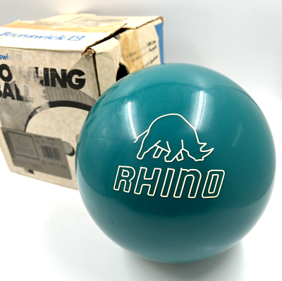 Vintage Brunswick Rhino Bowling Ball 10 Lbs. 3 oz. Turquoise New