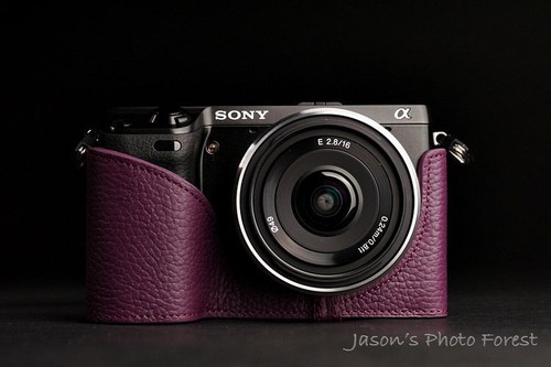 Handmade Real Half Leather Case Camera Case Camera bag for Sony NEX7 9 colors - Picture 7 of 10