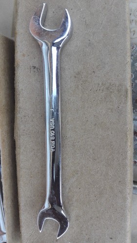 Snap-on VOM810 double open-ended spanner wrench 8mm x 10mm OL 120mm USA made New - Foto 2 di 2