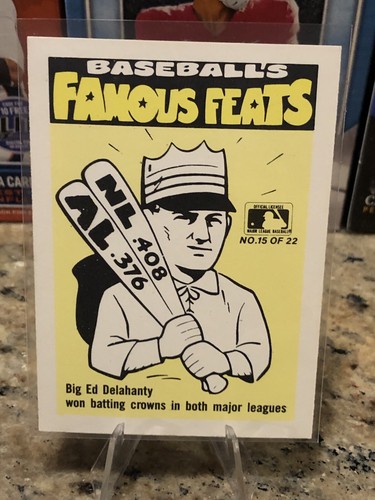 1986 Fleer Famous Feats #15 Ed Delahanty NM-MT ( California Angels Sticker Front - Picture 9 of 13